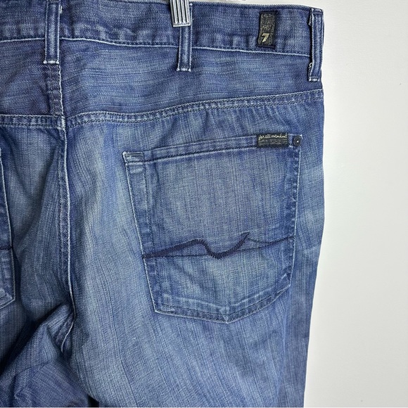 Men’s 7 For All Mankind Size 40x28 Bootcut Blue Jeans - Picture 4 of 5